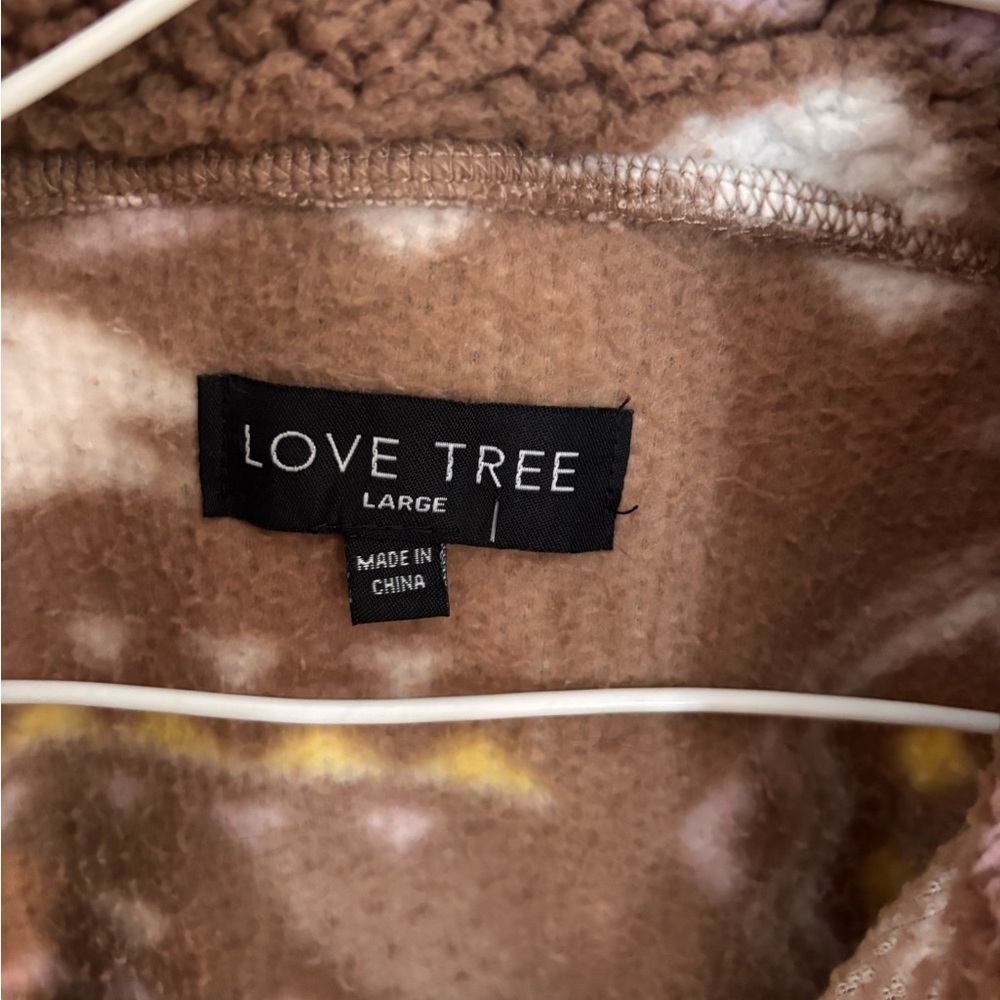 Love Tree Tan Three Quarter Zip Fleece Outerwear Womans XL - Picture 2 of 4